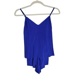Magicsuit Royal Blue Handkerchief Hem Flyaway Tankini Top 6006036 Womens Size 10